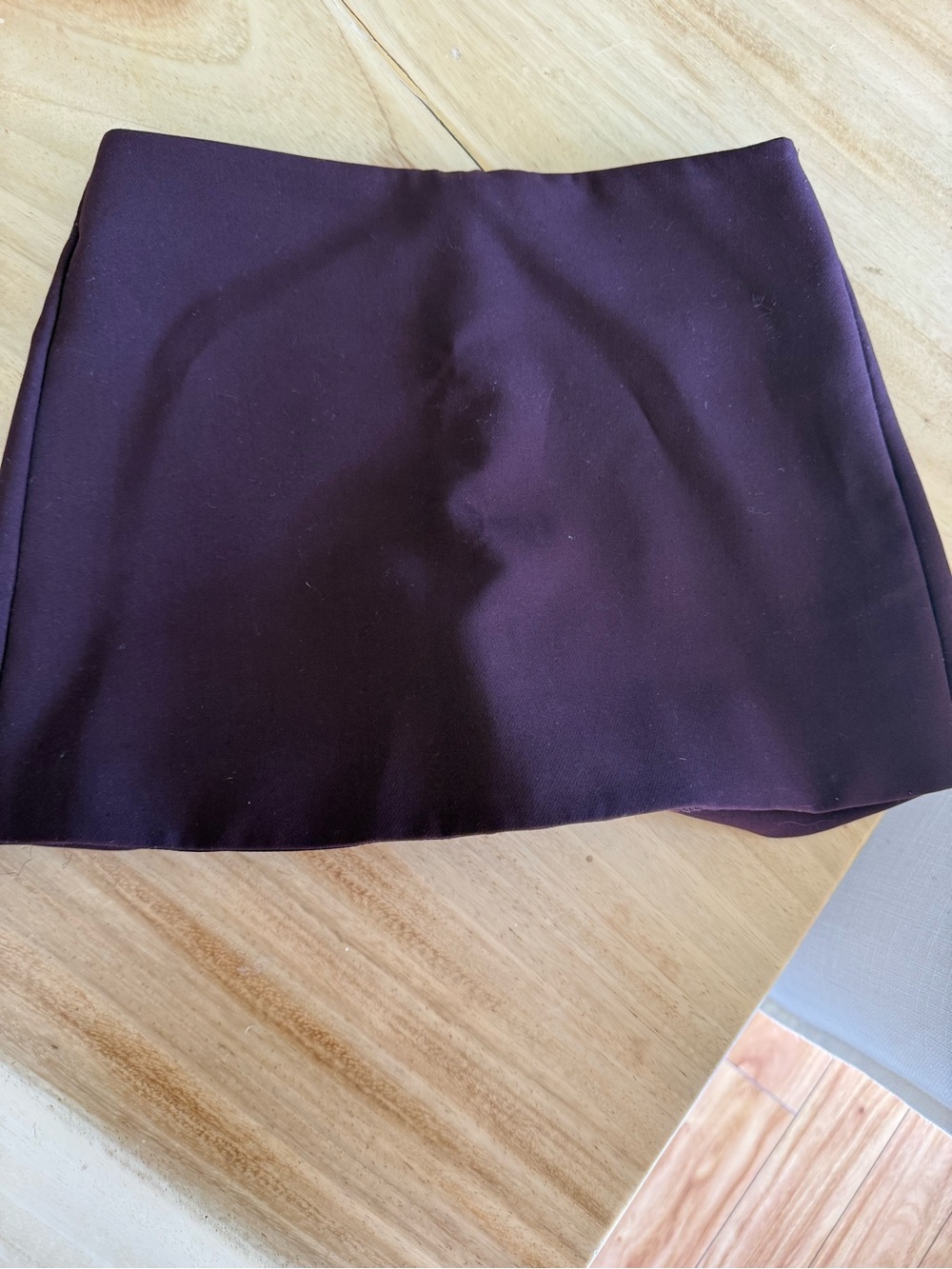 Zara Plum Mini Skirt - Smooth A-Line